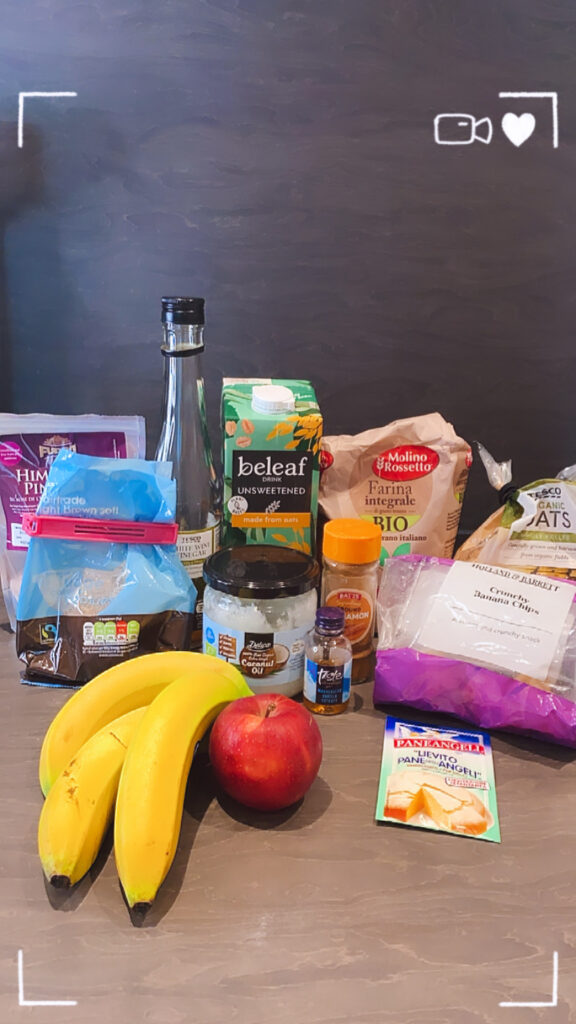 Banana bread ingredients